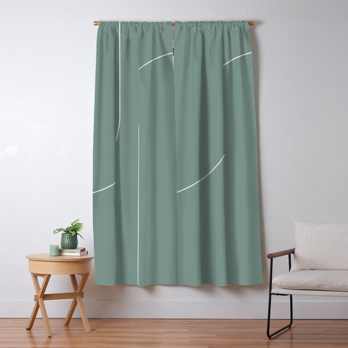 Modern Minimal Line Abstract XXIV Window Curtain Gallery Image 1