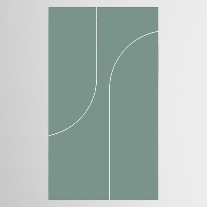 Modern Minimal Line Abstract XXIV Tablecloth Gallery Image 2