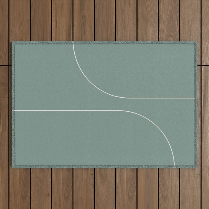 Modern Minimal Line Abstract XXIV Outdoor Rug Gallery Image 1