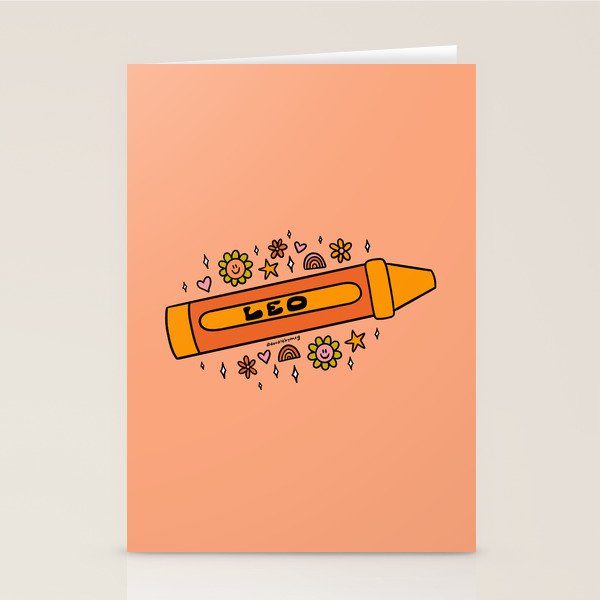 Leo Crayon Stationery Card Gallery Image 2