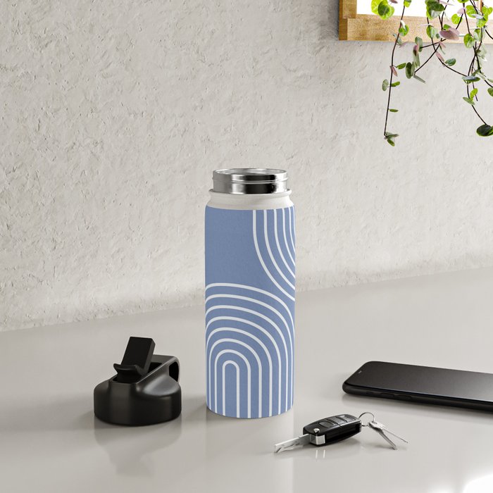 Periwinkle Blue Minimalist Water Bottle Gallery Image 4