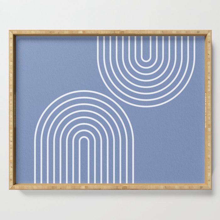 Periwinkle Blue Minimalist Serving Tray Gallery Image 1