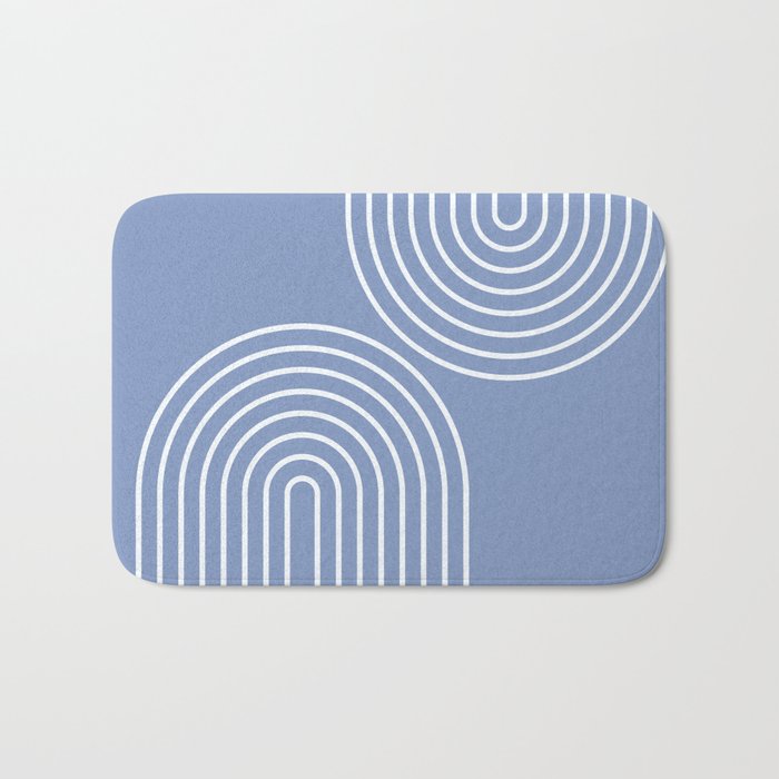 Periwinkle Blue Minimalist Bath Mat Gallery Image 1