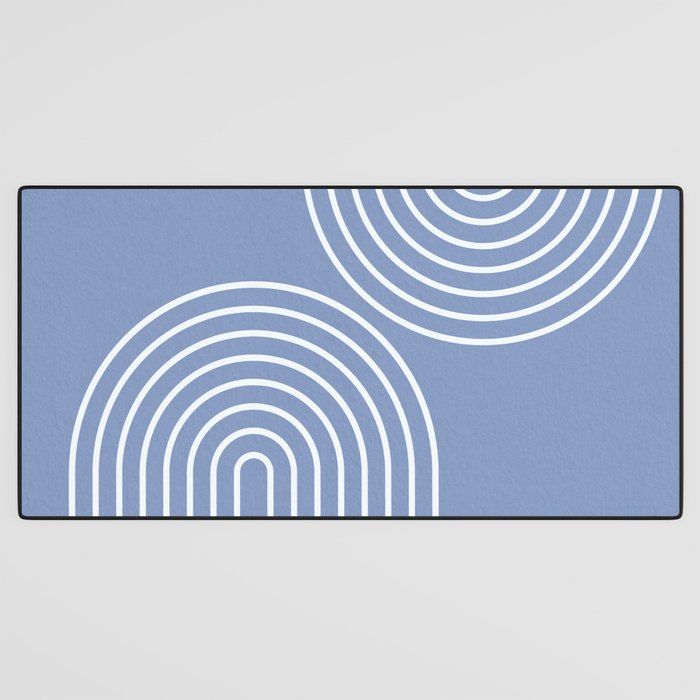 Periwinkle Blue Minimalist Desk Mat Gallery Image 3
