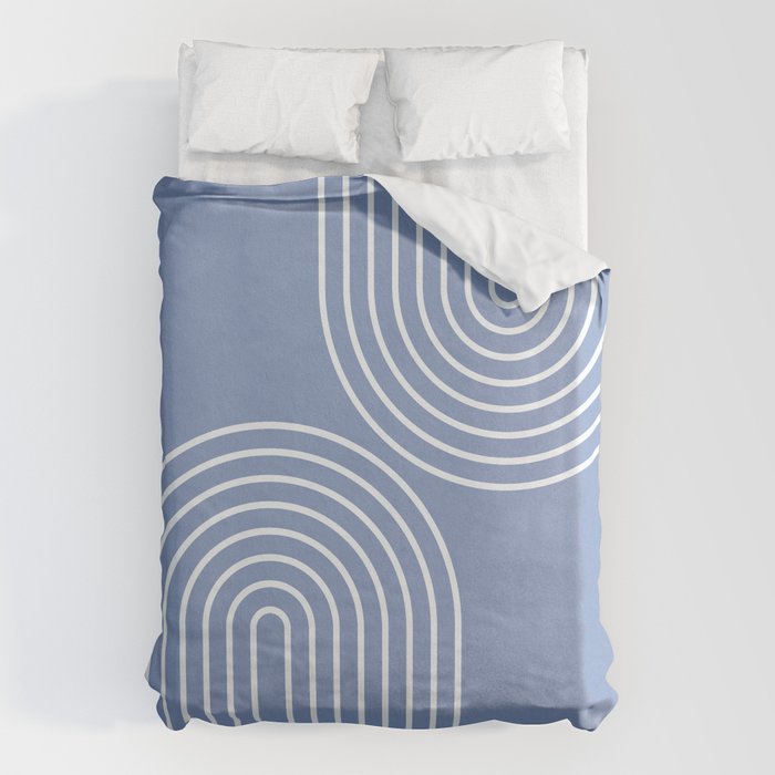 Periwinkle Blue Minimalist Duvet Cover Gallery Image 6