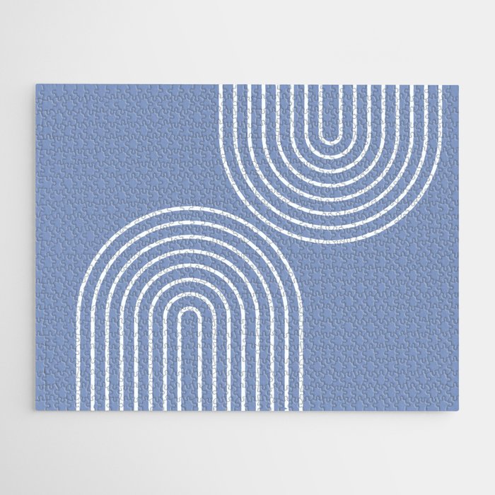 Periwinkle Blue Minimalist Jigsaw Puzzle Gallery Image 2