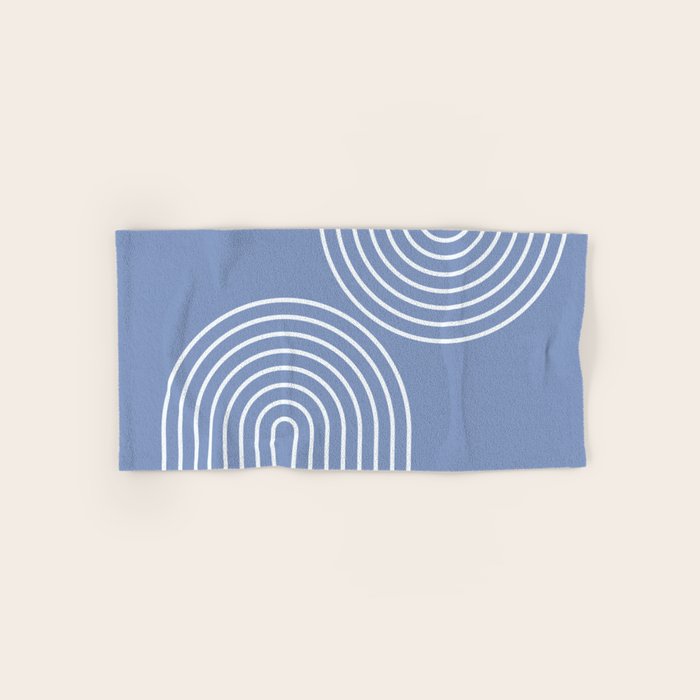 Periwinkle Blue Minimalist Bath Towel Gallery Image 1