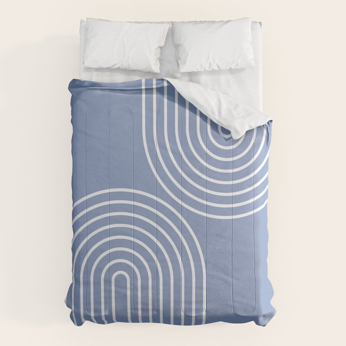 Periwinkle Blue Minimalist Comforter Gallery Image 6