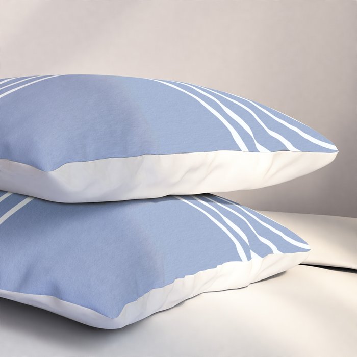 Periwinkle Blue Minimalist Pillow Sham Gallery Image 3