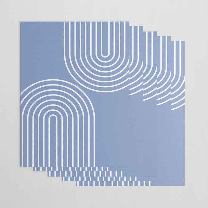 Periwinkle Blue Minimalist Wrapping Paper Gallery Image 3