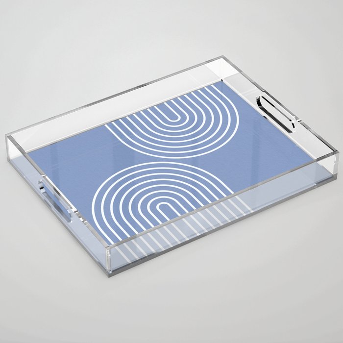 Periwinkle Blue Minimalist Acrylic Tray Gallery Image 1
