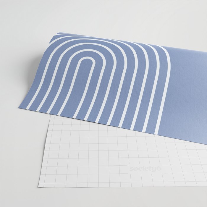 Periwinkle Blue Minimalist Wrapping Paper Gallery Image 2