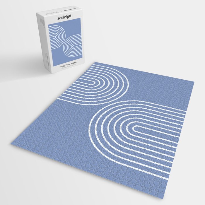 Periwinkle Blue Minimalist Jigsaw Puzzle Gallery Image 2