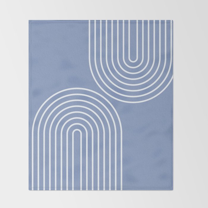 Periwinkle Blue Minimalist Throw Blanket Gallery Image 2