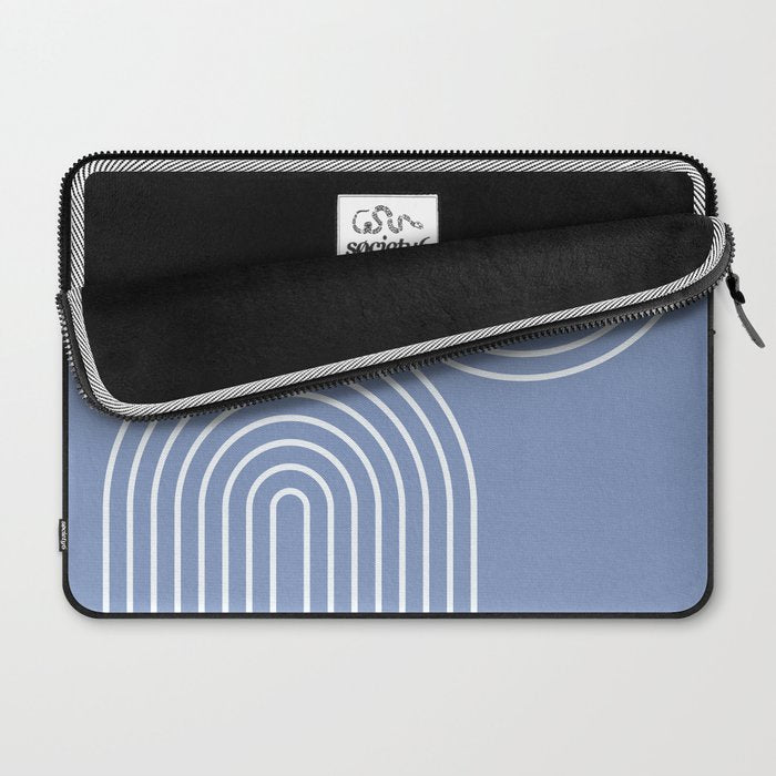 Periwinkle Blue Minimalist Laptop Sleeve Gallery Image 2