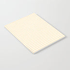 Moccasin Yellow White Horizontal Stripe Pattern for Cozy Interior Accents Notebook Gallery Image 2