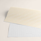 Moccasin Yellow White Horizontal Stripe Pattern for Cozy Interior Accents Wrapping Paper Gallery Image 2