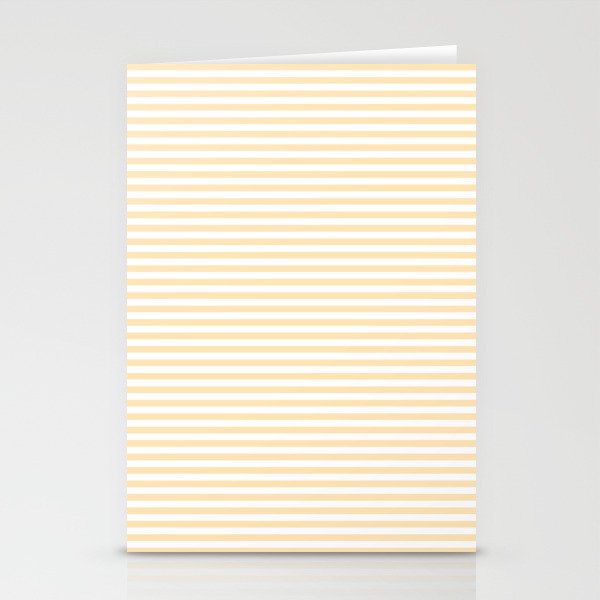Moccasin Yellow White Horizontal Stripe Pattern for Cozy Interior Accents Stationery Card Gallery Image 1