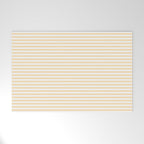 Moccasin Yellow White Horizontal Stripe Pattern for Cozy Interior Accents Welcome Mat Gallery Image 1