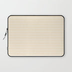 Moccasin Yellow White Horizontal Stripe Pattern for Cozy Interior Accents Laptop Sleeve Gallery Image 1