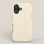 Moccasin Yellow White Horizontal Stripe Pattern for Cozy Interior Accents iPhone Case Gallery Image 1