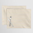 Moccasin Yellow White Horizontal Stripe Pattern for Cozy Interior Accents Placemat Gallery Image 1