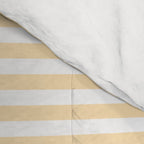 Moccasin Yellow White Horizontal Stripe Pattern for Cozy Interior Accents Comforter Gallery Image 4
