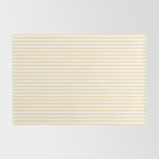 Moccasin Yellow White Horizontal Stripe Pattern for Cozy Interior Accents Rug Gallery Image 2