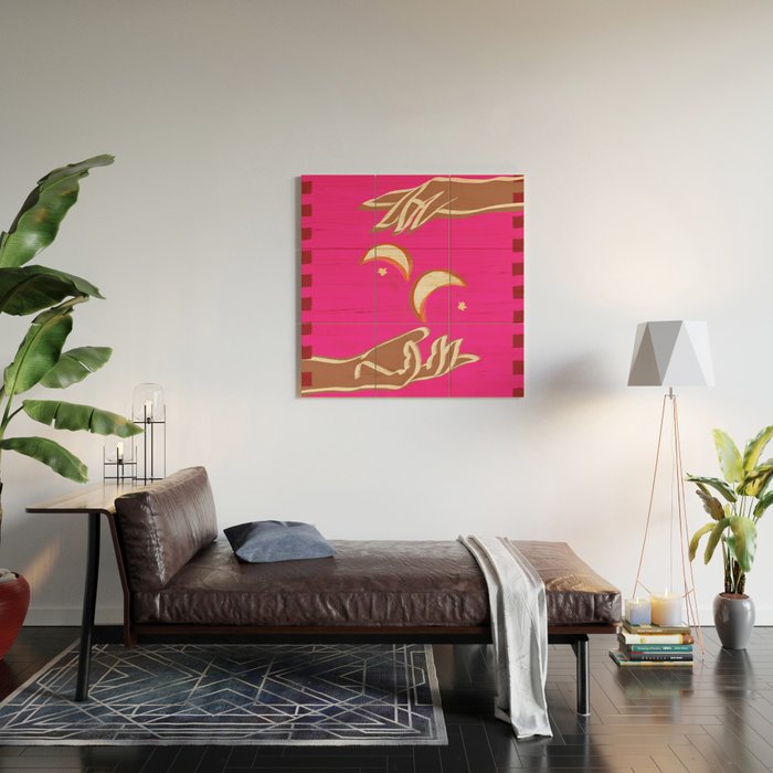 A Couple Of Moons Wood Wall Art Gallery Image 2