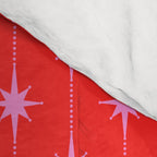 Midcentury Stars and Dots Pattern in Preppy Pink and Red Comforter Gallery Image 4