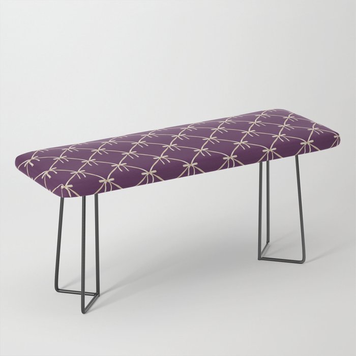 Bows & Ribbons Pattern XXXV Dark Purple Bench Gallery Image 1