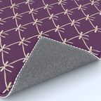 Bows & Ribbons Pattern XXXV Dark Purple Rug Gallery Image 4
