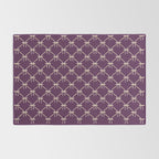 Bows & Ribbons Pattern XXXV Dark Purple Rug Gallery Image 2