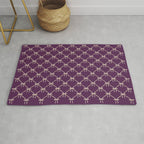 Bows & Ribbons Pattern XXXV Dark Purple Rug Gallery Image 1