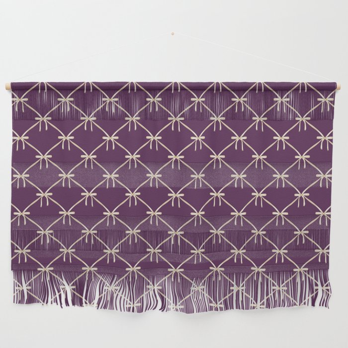 Bows & Ribbons Pattern XXXV Dark Purple Wall Hanging Gallery Image 1