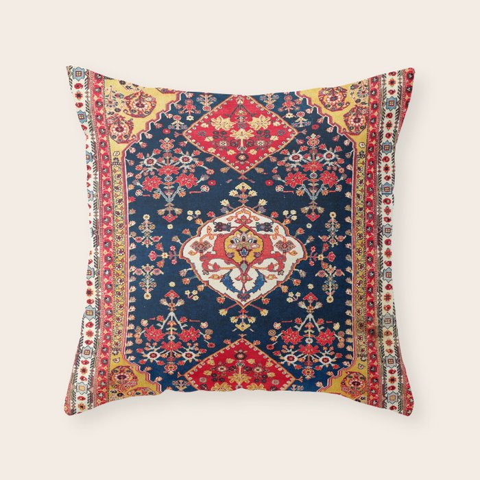 Qashqaâi Kashkuli Fars Southwest Persian Rug Print Throw Pillow Gallery Image 6