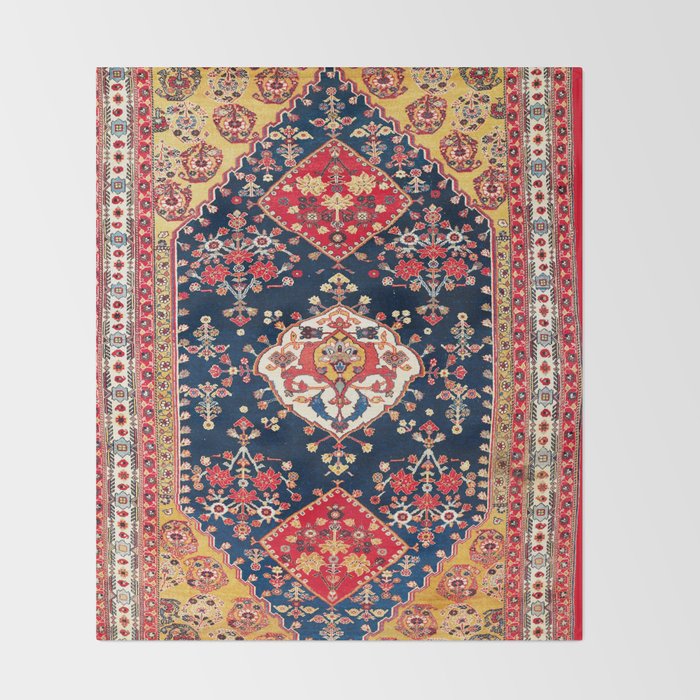 Qashqaâi Kashkuli Fars Southwest Persian Rug Print Throw Blanket Gallery Image 2