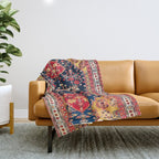 Qashqaâi Kashkuli Fars Southwest Persian Rug Print Throw Blanket Gallery Image 1
