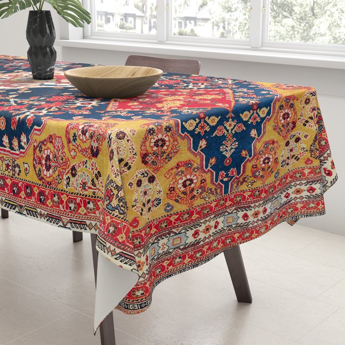 Qashqaâi Kashkuli Fars Southwest Persian Rug Print Tablecloth Gallery Image 3