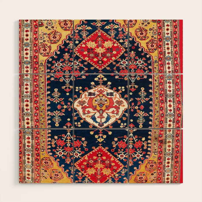 Qashqaâi Kashkuli Fars Southwest Persian Rug Print Wood Wall Art Gallery Image 1