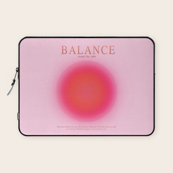 Gradient Angel Numbers: Angel Number 888 - Balance (Pink Palette) Laptop Sleeve Gallery Image 1