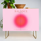 Gradient Angel Numbers: Angel Number 888 - Balance (Pink Palette) Credenza Gallery Image 1