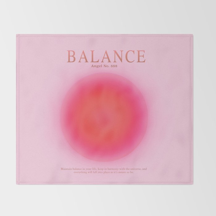 Gradient Angel Numbers: Angel Number 888 - Balance (Pink Palette) Throw Blanket Gallery Image 2