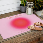 Gradient Angel Numbers: Angel Number 888 - Balance (Pink Palette) Outdoor Rug Gallery Image 2