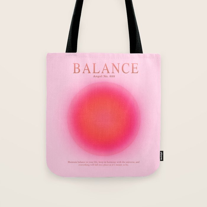 Gradient Angel Numbers: Angel Number 888 - Balance (Pink Palette) Tote Bag Gallery Image 1