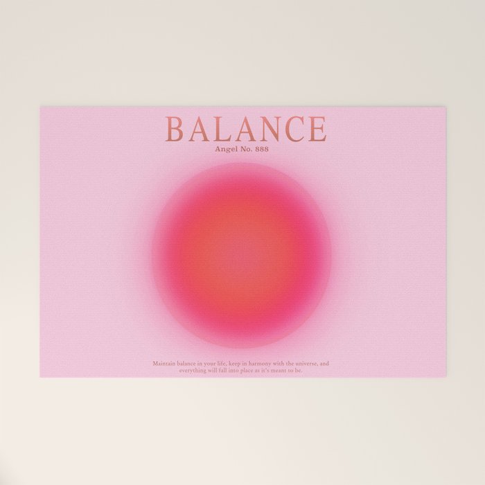 Gradient Angel Numbers: Angel Number 888 - Balance (Pink Palette) Welcome Mat Gallery Image 1