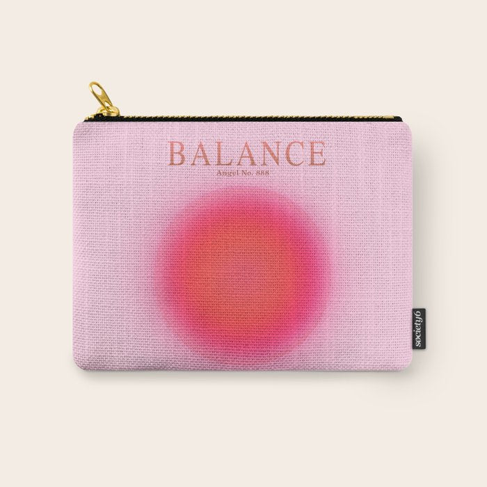 Gradient Angel Numbers: Angel Number 888 - Balance (Pink Palette) Carry All Pouch Gallery Image 1