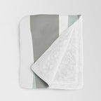 Stripe Abstract, Sun and Beach, Yellow, Pale, Aqua Blue and Gray Throw Blanket Gallery Image 3