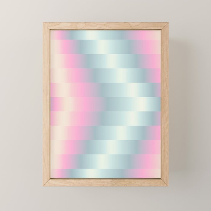 Blurred holographic Zigzag Mini Art Print Gallery Image 1