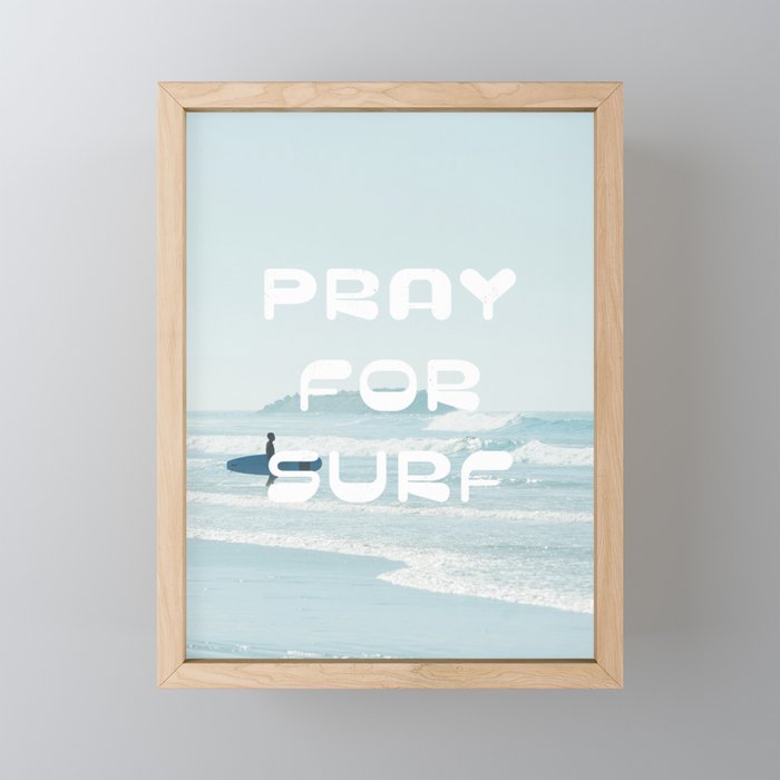 Pray For Surf Mini Art Print Gallery Image 1